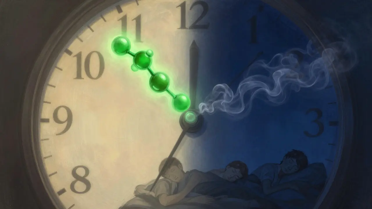 Denní cyklus ukazující, že vitamin C se bere jen ráno a v poledne, nikdy večer.