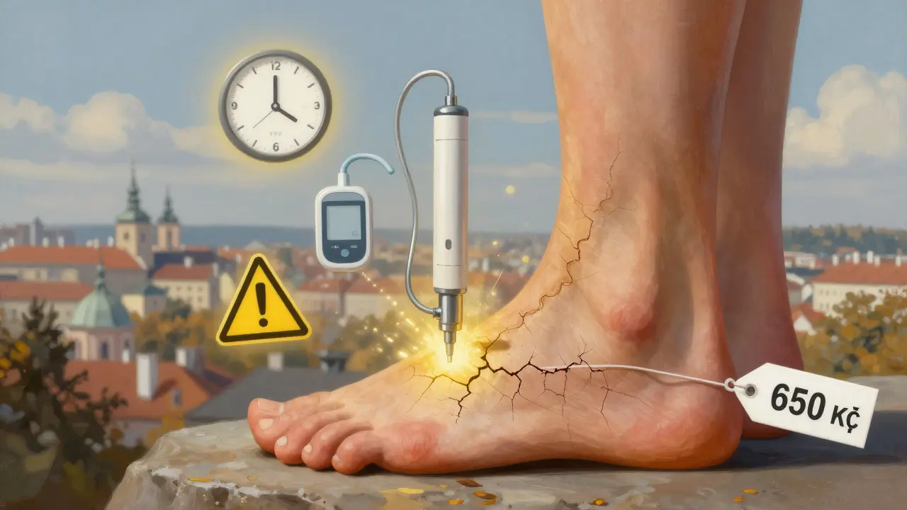 Koncepční obrázek nohou jako základu života s prevencí, hygienou a pravidelnou péčí.