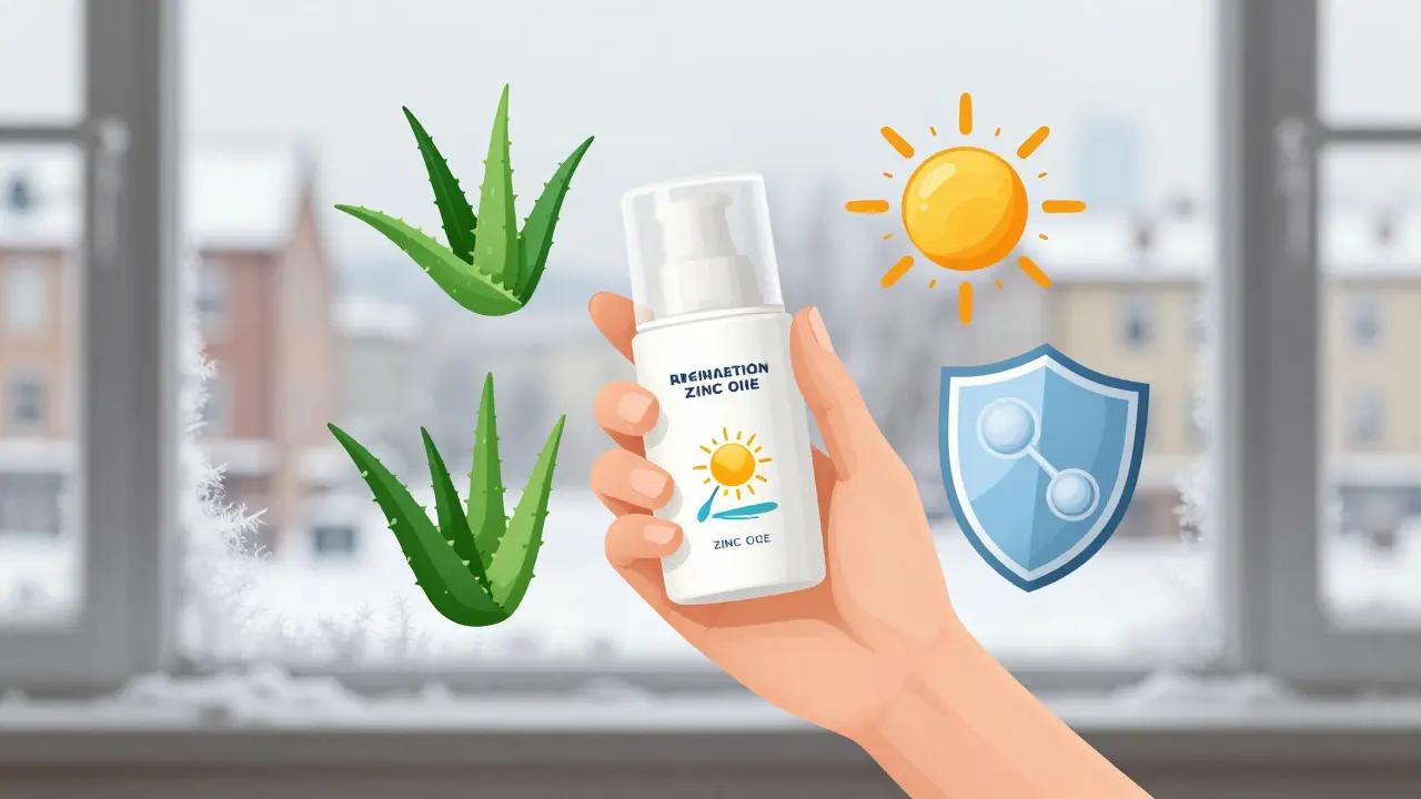 Ochrana pokožky po peelingu minerálním slunečním kremem a přírodními látkami.