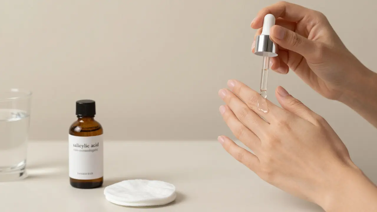 Ruka aplikující lehký hydratační krém na obličej s jemnými kruhovými pohyby.