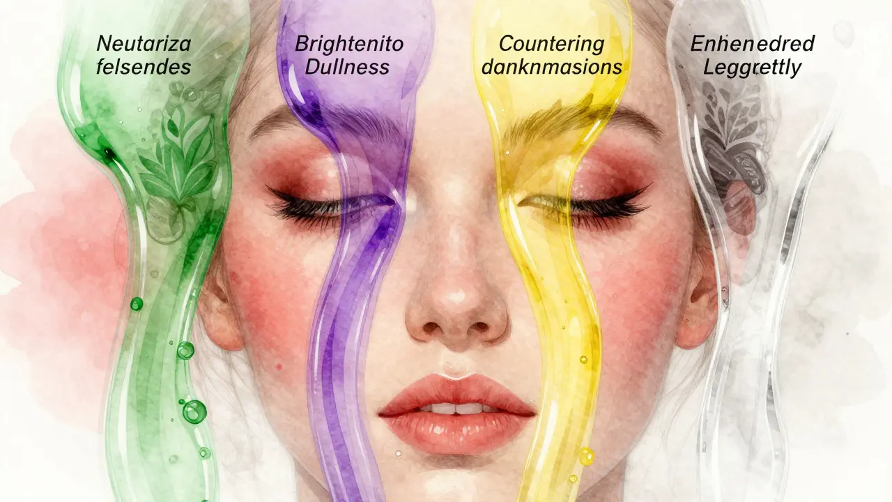 Čtyři barvené proudy primeru neutralizují nedostatky pleti a vytvářejí dokonalý základ.