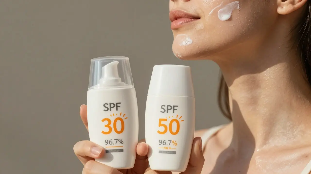 Jaký je skutečný rozdíl mezi SPF 30 a SPF 50?