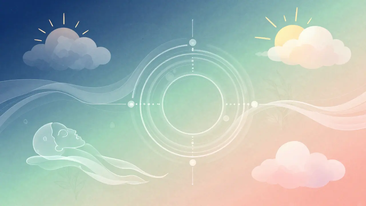 Symbolické znázornění holistického přístupu ke zdraví kůže