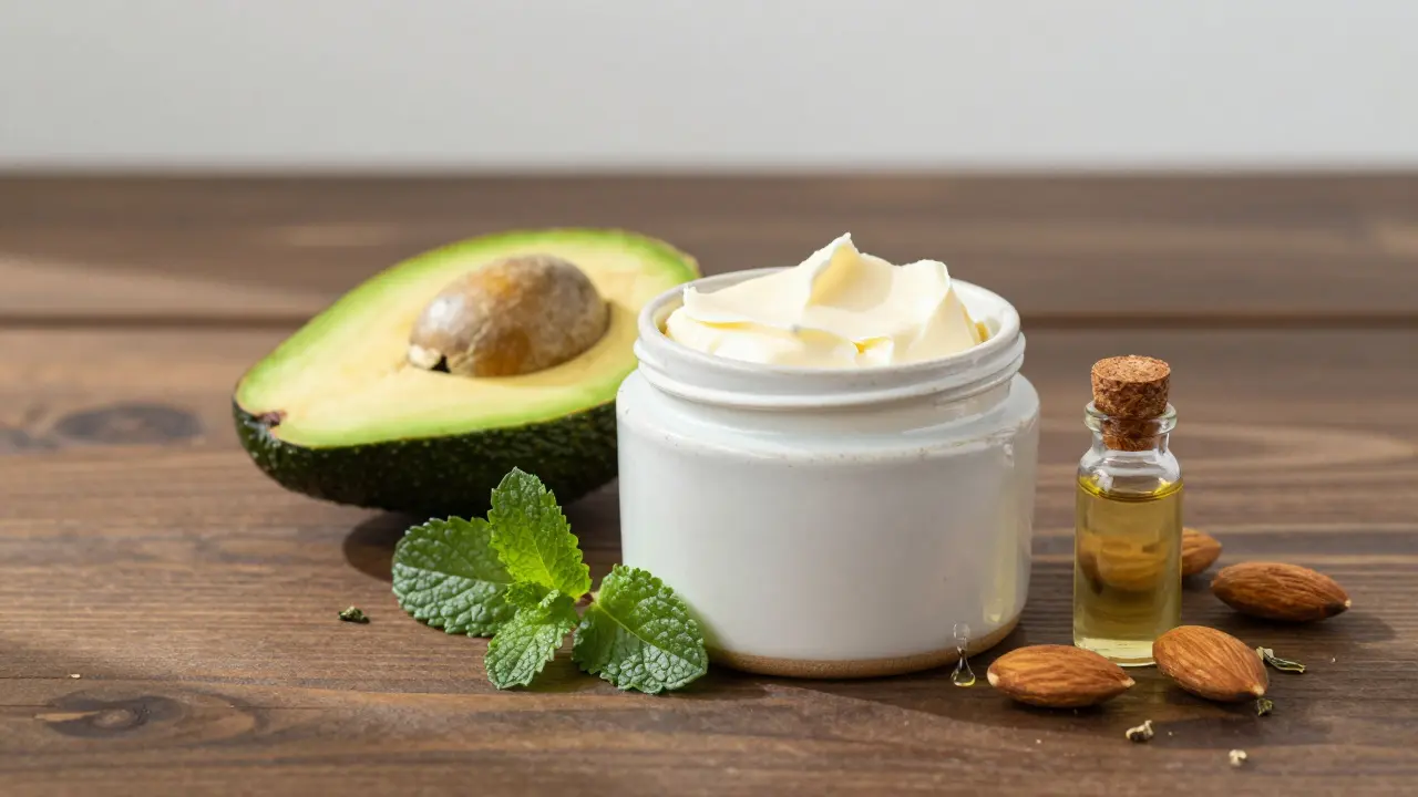 Nádobka s čistým máslem shea a přírodními ingrediencemi