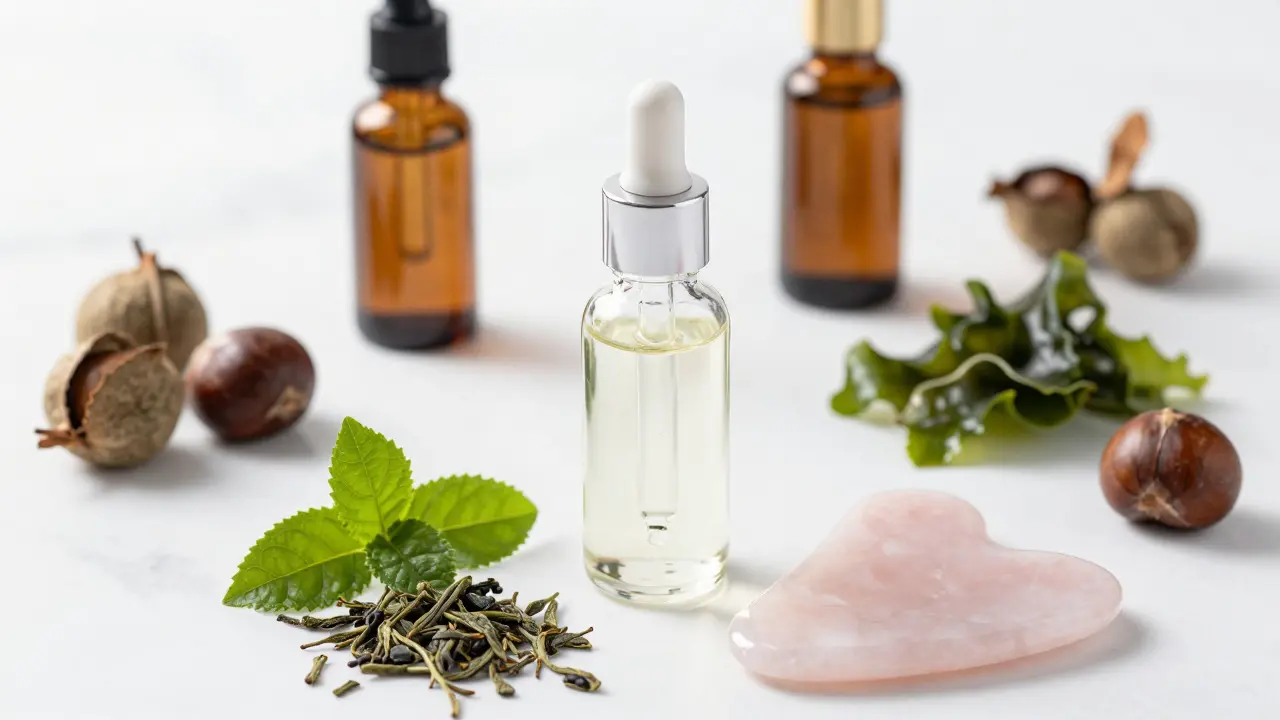 Sérum s kofeinem a přírodní ingredience proti otokům